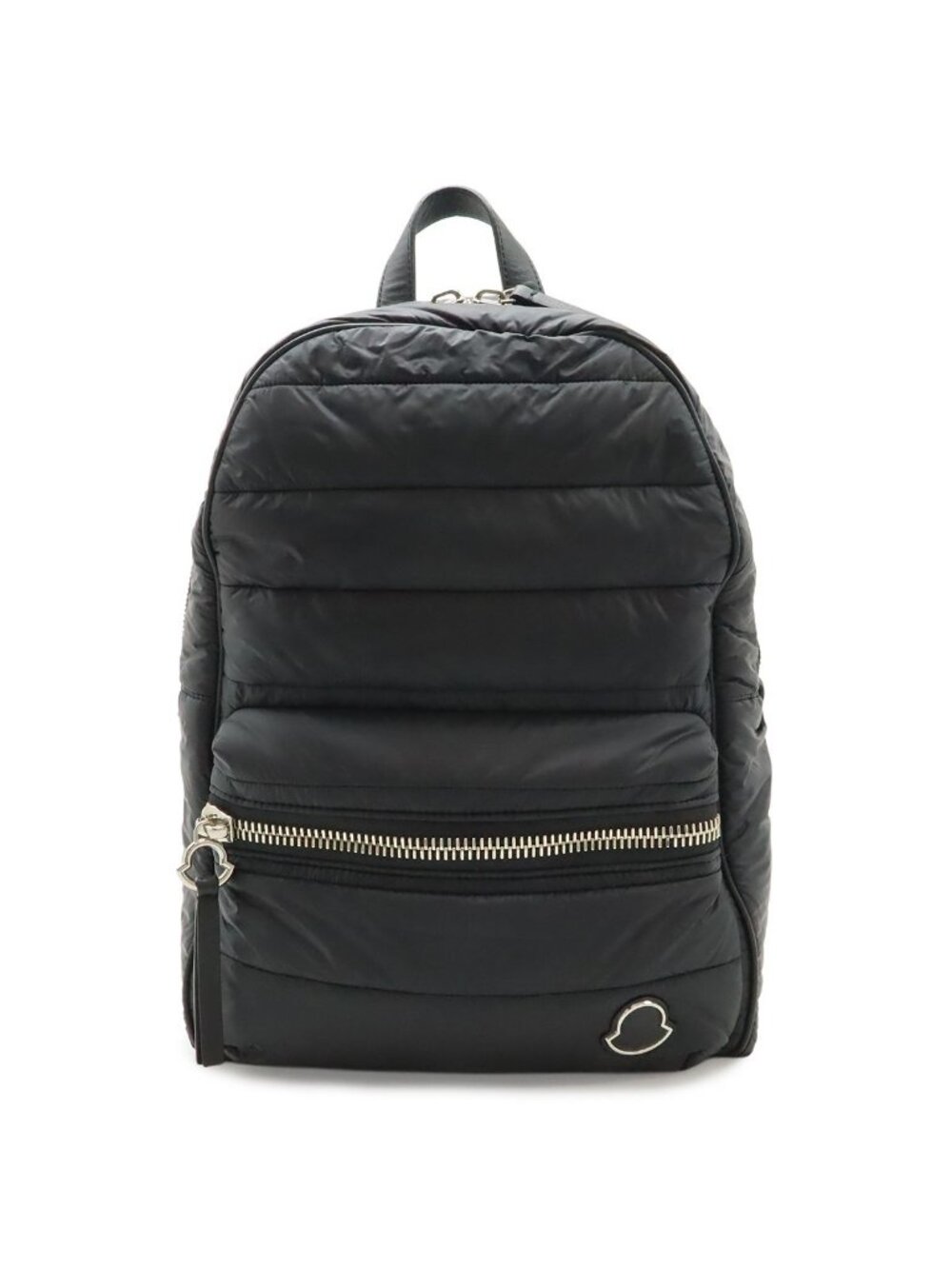 Moncler Kyria Backpack Nylon Down Leather Black Silver